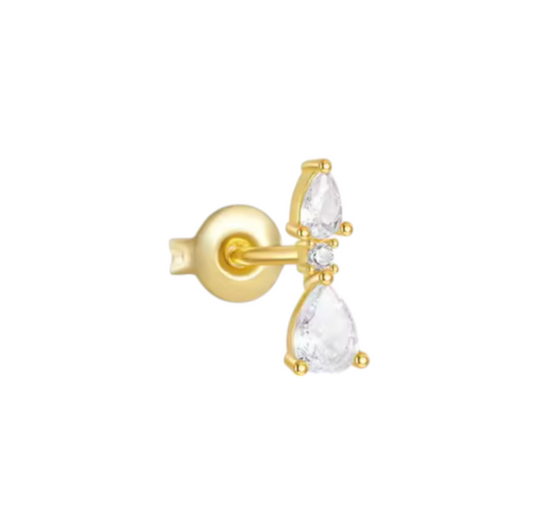 Double Teardrop Stud