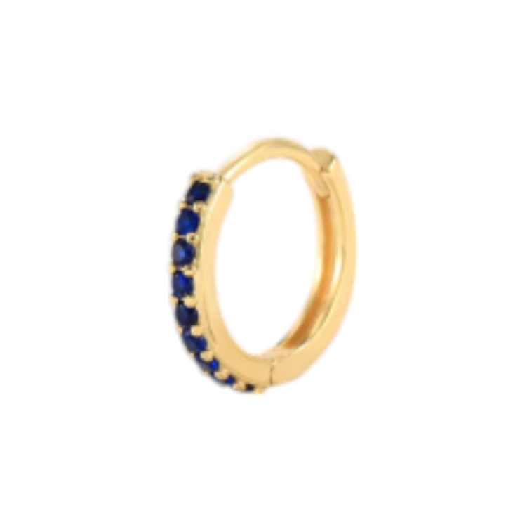 Colored Thin Pavé Hoop
