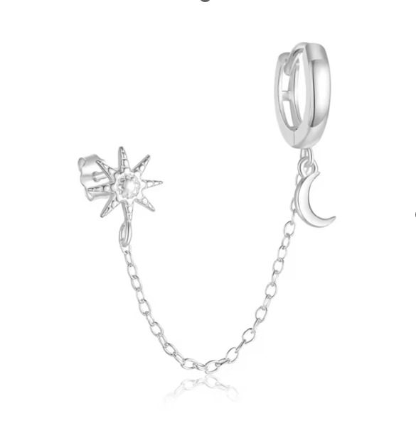 Chain on Galaxy Earrings
