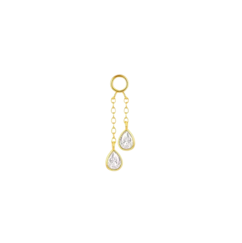 Double Pears Tassel Charm