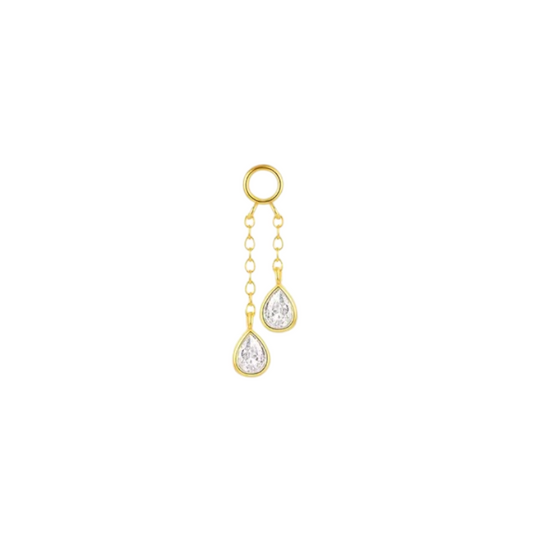 Double Pears Tassel Charm