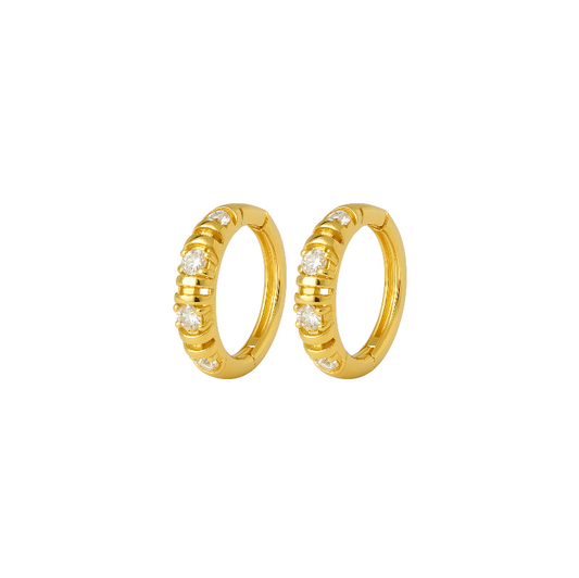 Circles Textured Huggie Hoop Earring