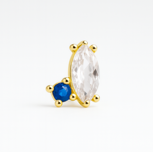Marquise Sapphire Stud