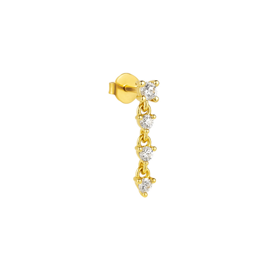 Drop Circle Crystals Earring