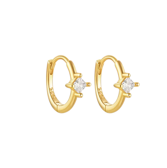 Rhombus Huggie Hoops