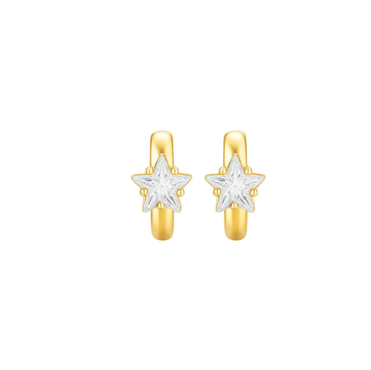 Shining Star Huggie Hoops