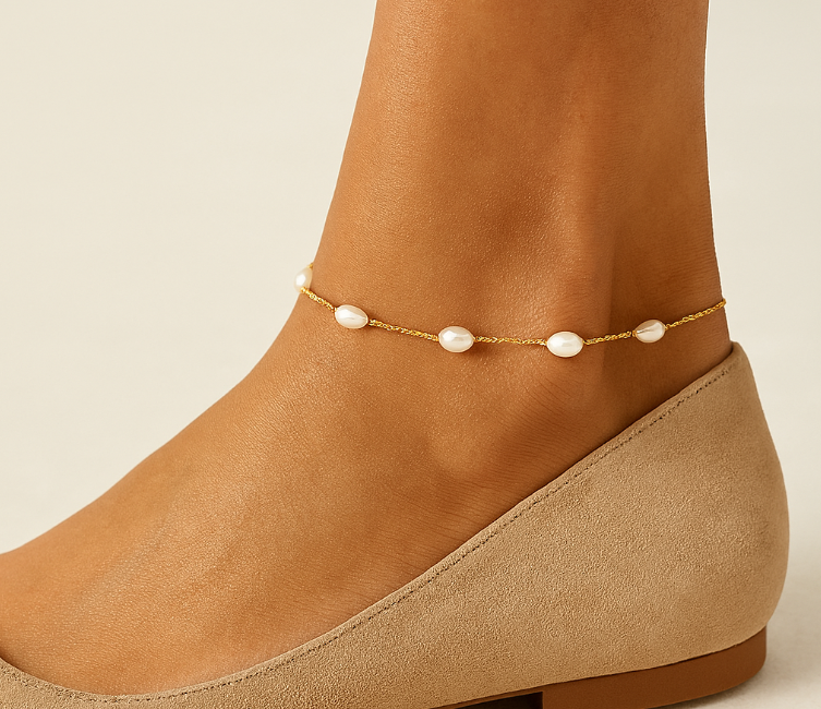 Pearls Circles Anklet