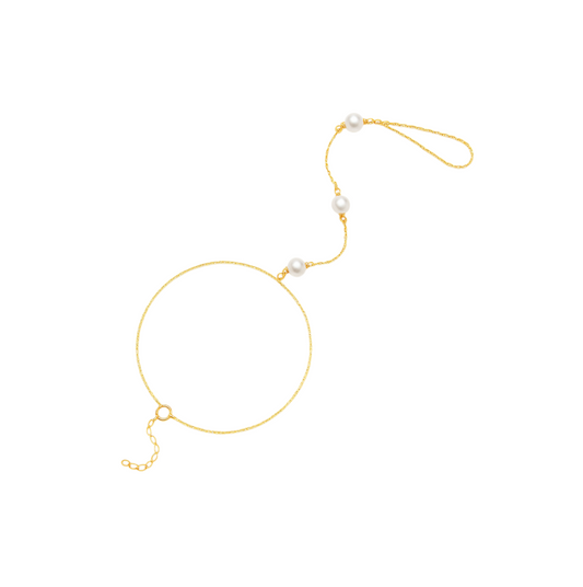Trio Pearls Handchain