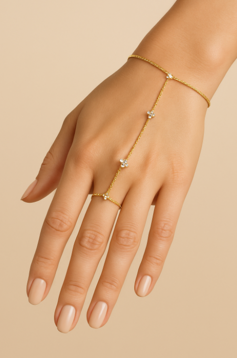 Triple Four Petals Handchain