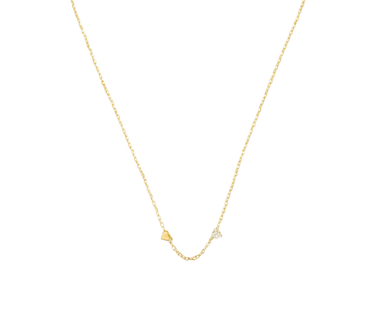 Pavé & Bold Heart Necklace