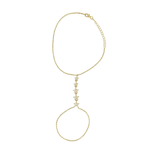 Ascending Pavé Stars Handchain
