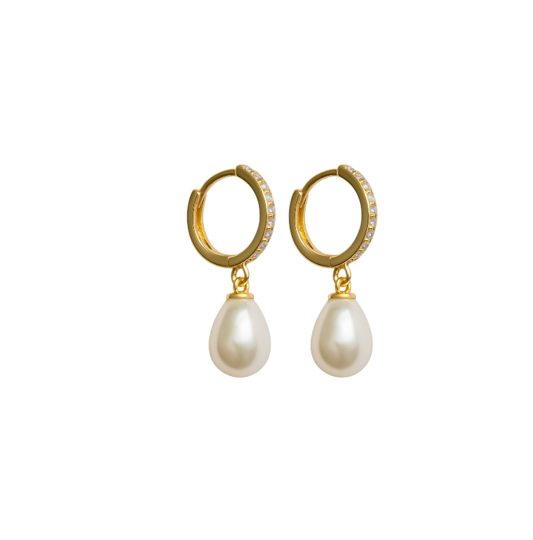 Pearl Drop Hoop