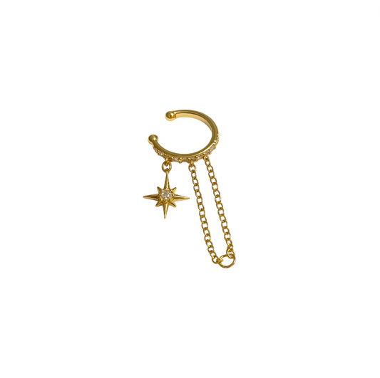 Drop North Star Chain Earcuff