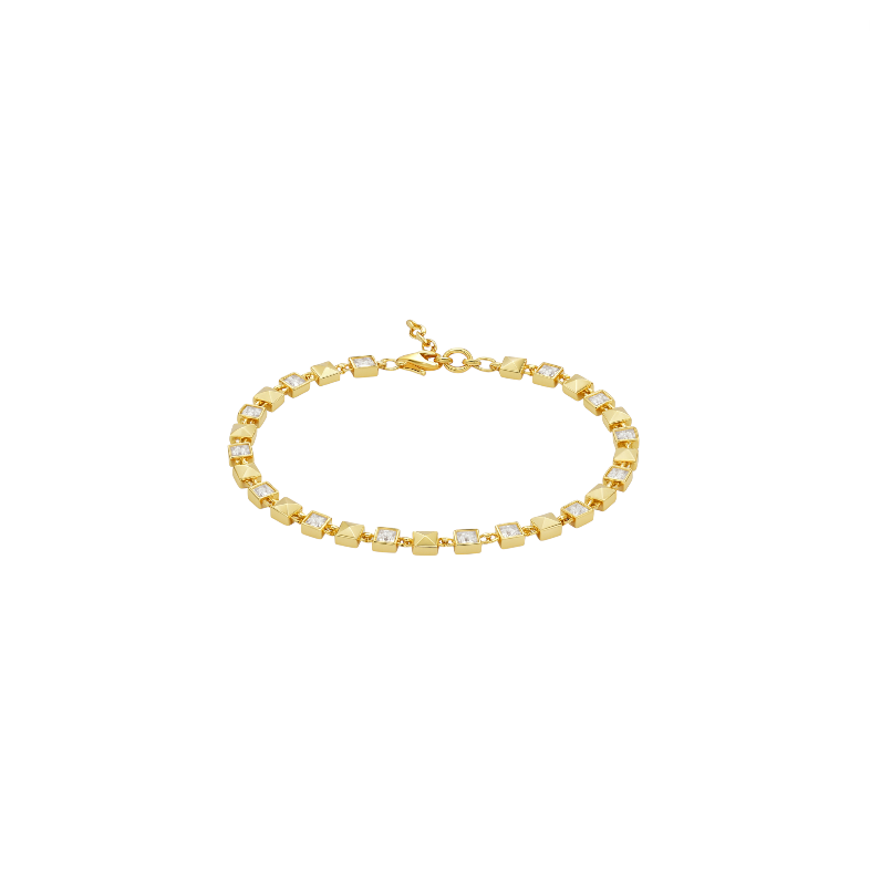 Crystals Bold Squares Bracelet