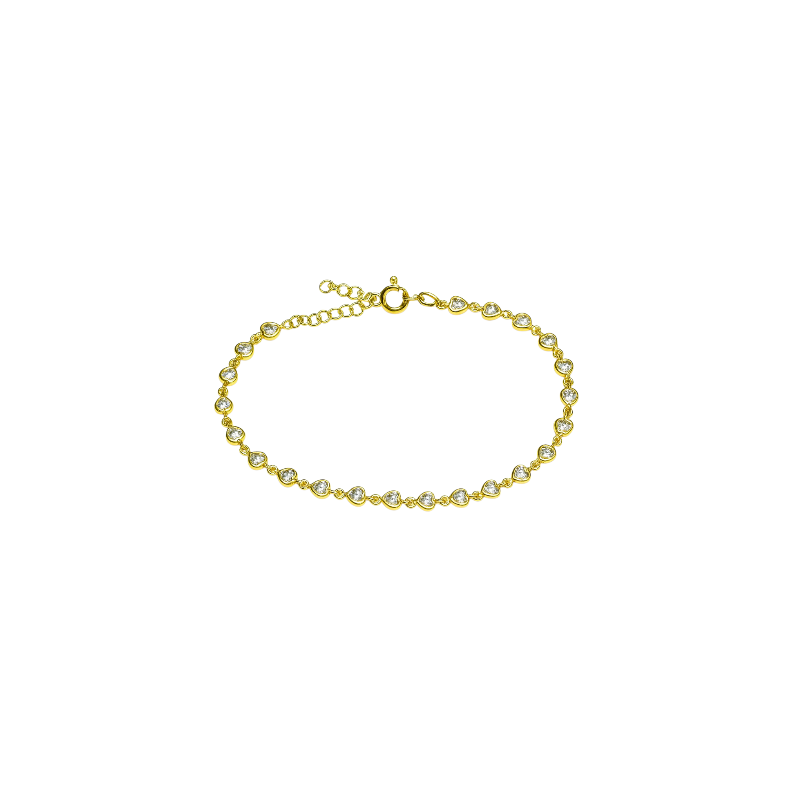 Crystal Hearts Bracelet