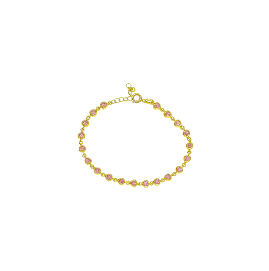 Crystal Hearts Bracelet