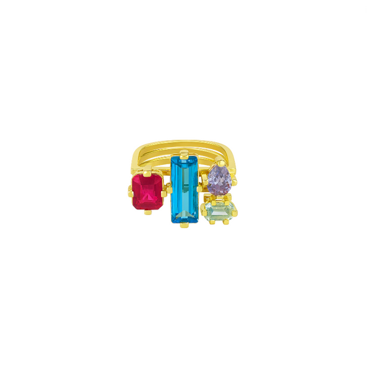 Colorful Gems Stacking Ring