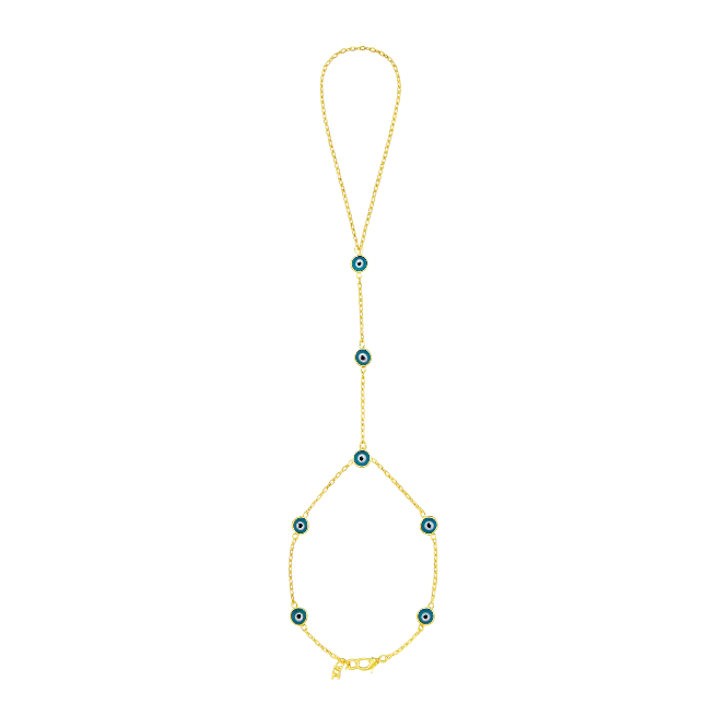 Multi Evil Eyes Handchain