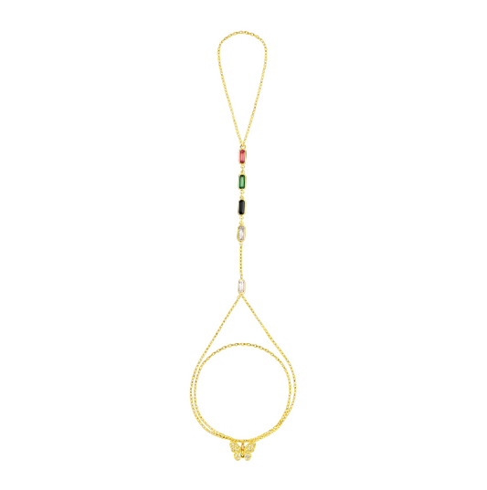 Multi Connected Baguettes Handchain