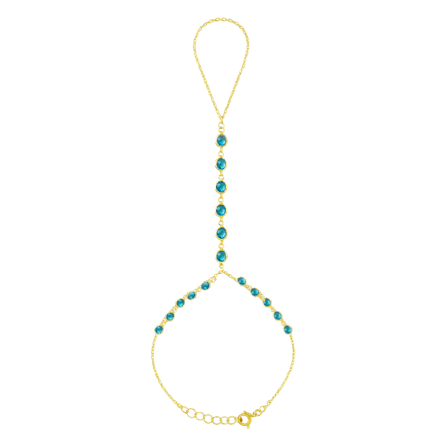 Aqua Stones Handchain