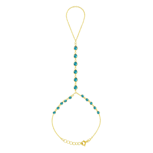 Aqua Stones Handchain