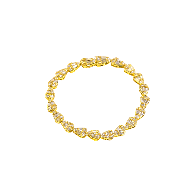 Sparkle Teardrop Linked Bracelet