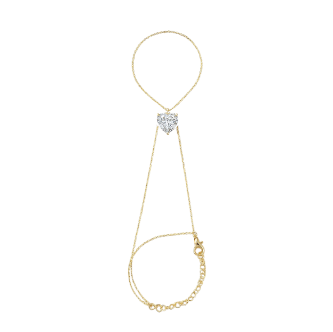 Crystal Heart Handchain