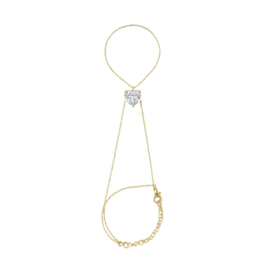 Crystal Heart Handchain