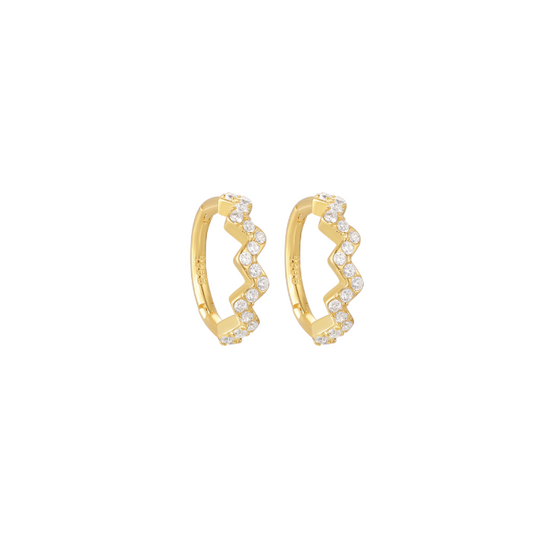 Zigzag Pavé Hoops