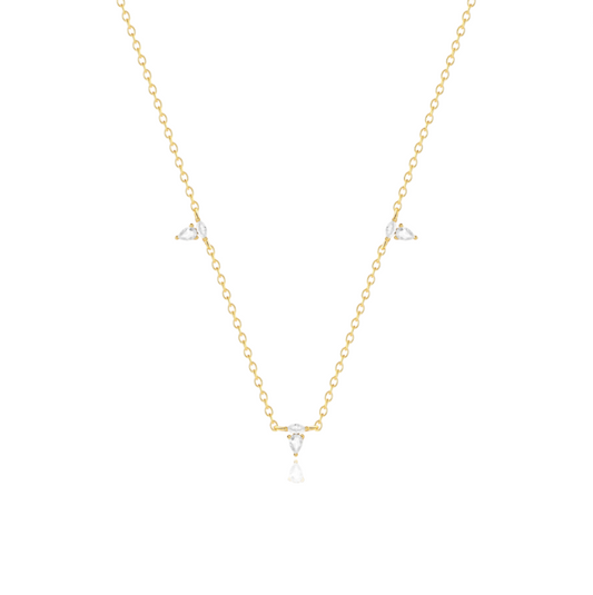 Triple Crystal Pears Necklace