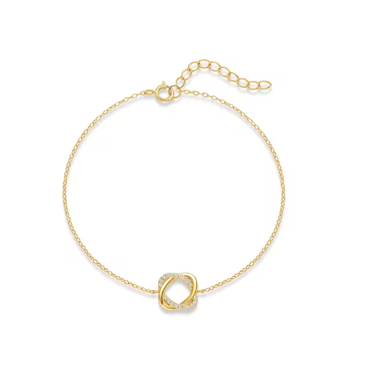 Bold Pavé Hollow Heart Bracelet