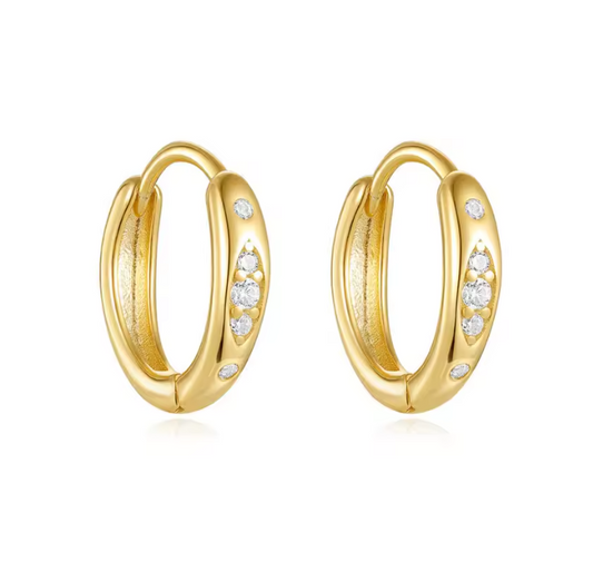 Crystal Bold Hoops