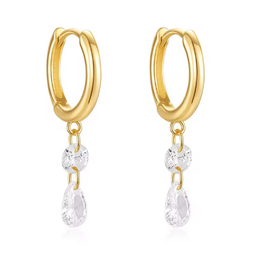 Dangling Double Crystals Hoops