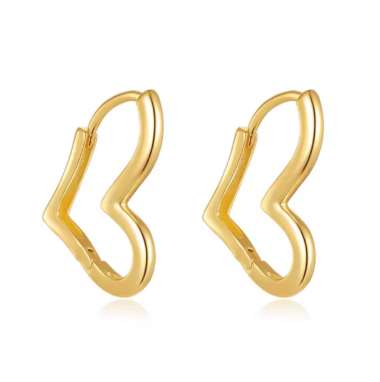 Heart Shaped Hoops