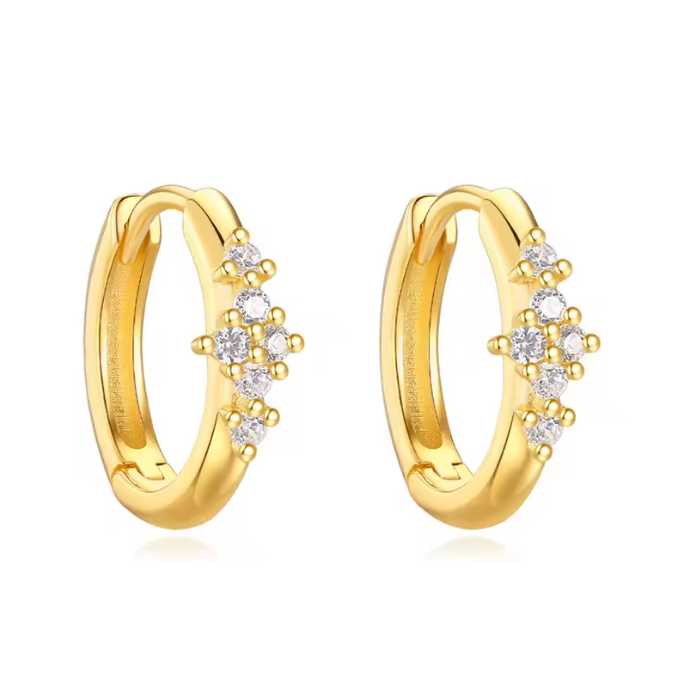Flora Huggie Hoops