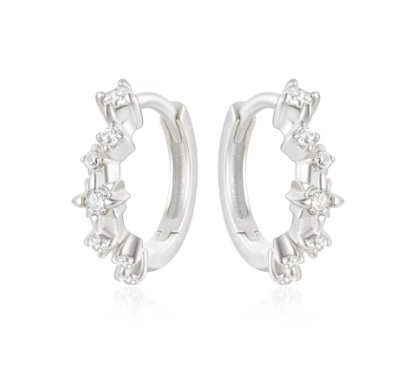 Irregular Crystals Huggie Hoops