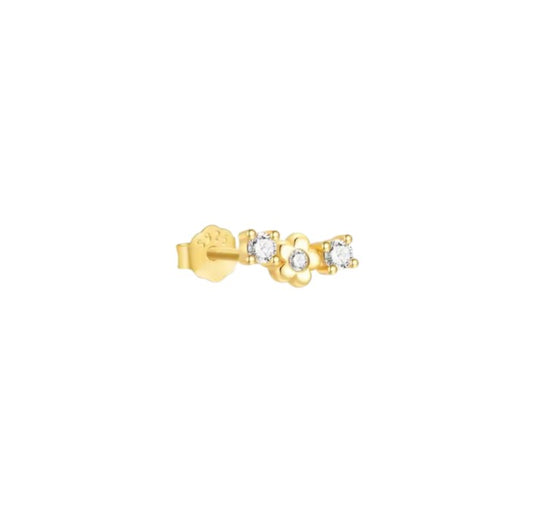 Flower Double Circles Stud