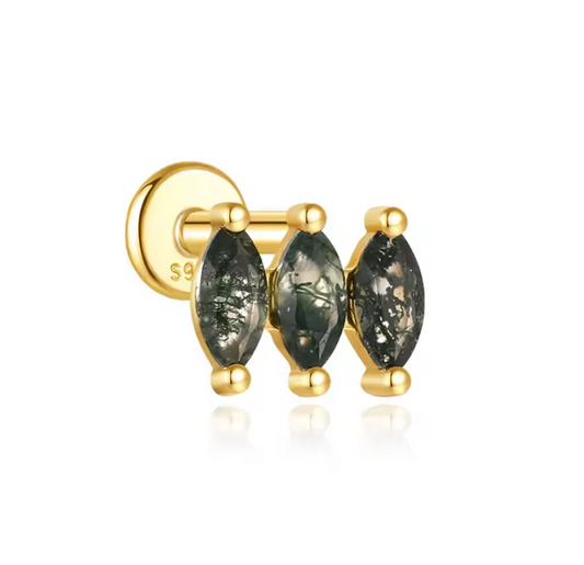 Triple Marquise Stud