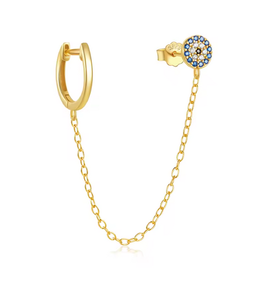 Evil Eye & Hoop on Chain