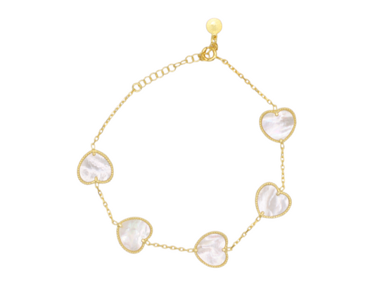 Inlay Hearts Bracelet