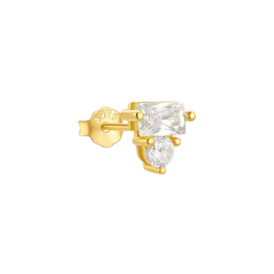 Baguette Circle Stud
