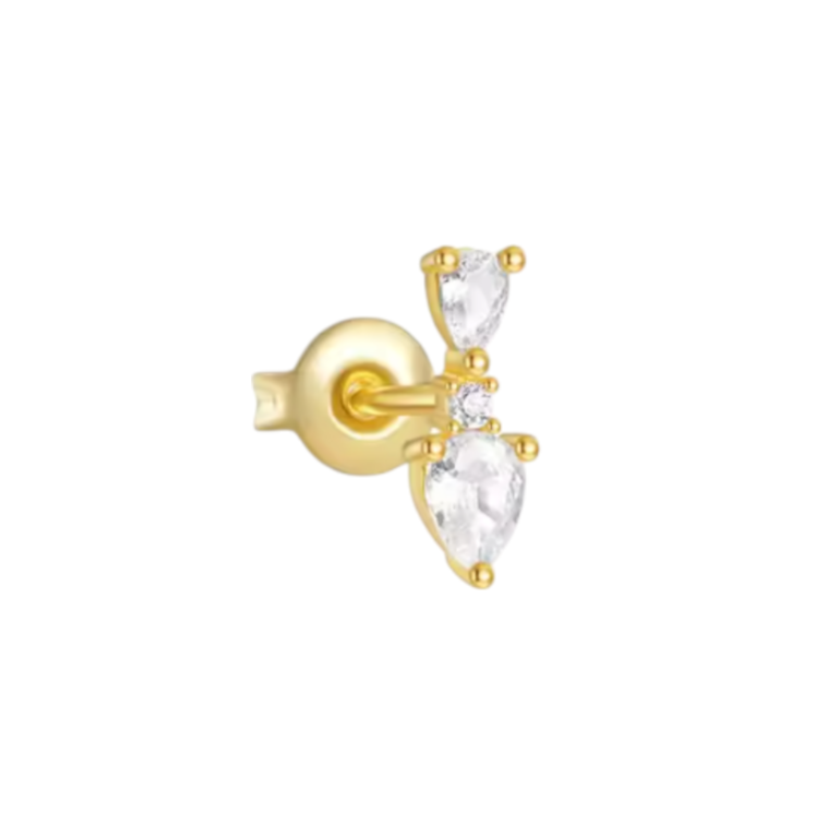 Double Hearts Stud