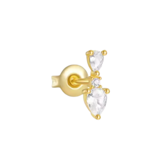 Double Hearts Stud