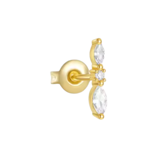 Double Marquise Circle Stud