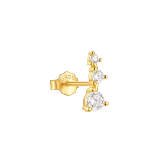 Curve Trio Circles Stud