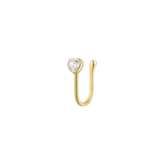 Crystal Heart Earcuff