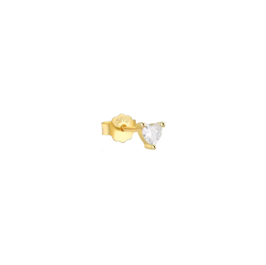 Crystal Heart Stud