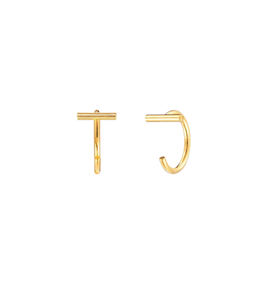 Golden Bar Hook Earring