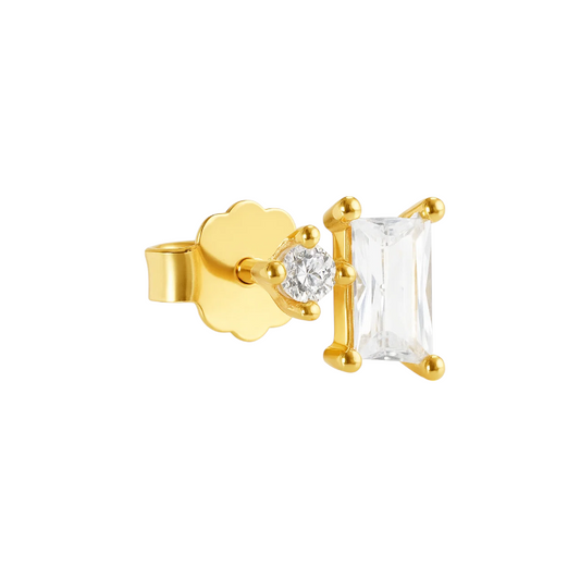 Circle Baguette Stud