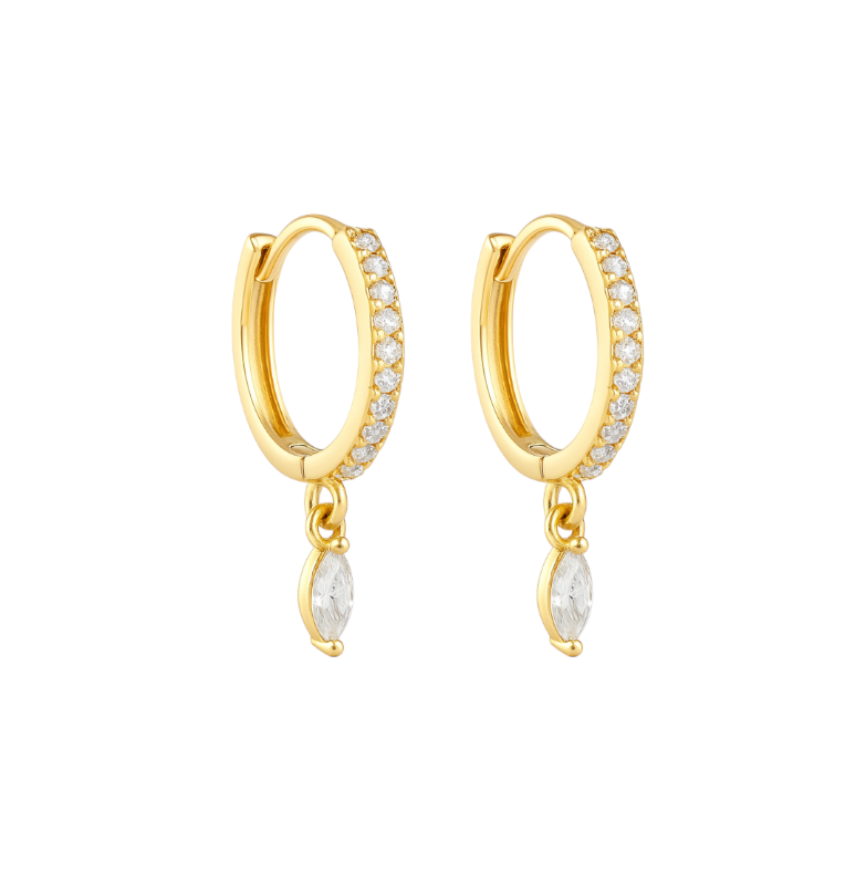 Drop Marquise Pavé Hoop